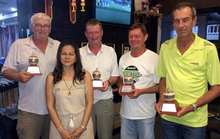 Third placed team: Andrew Purdie, Steve Jones, Garry Hookey and Brian Shaw.