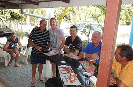 APT Aussie Amateur Players Tour golfers relax after another round in Pattaya.