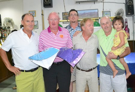 Tournament runners-up: Declan Kelly, Frank McGowan, John Beshoff and Charlie Lapsey with Mike Contoni (standing rear).