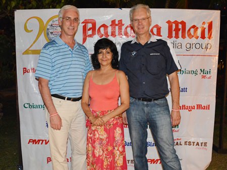 (L to R) Jeffrey Gaudiano, MD of the BMW Manufacturing (Thailand) Co, Ltd., Sue Kukarja, Communications Director of the PMTV Group and Peter Wolf, MD of the BMW Manufacturing (Thailand) Co, Ltd., show they are the long and short of it all!