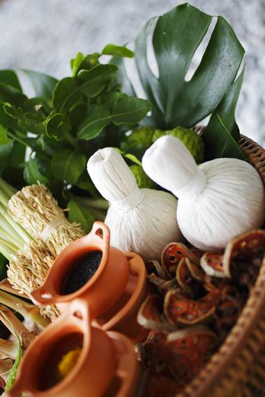 Natural herbs used at Tea Tree Spa.