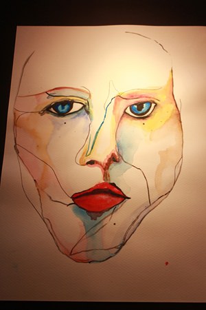 IB students displayed creative artwork throughout the evening.