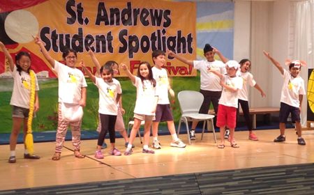 Students show imaginative improvisation skills.