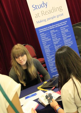 Hannah Thompson from the University of Reading speaks to Regents students about the variety of courses on offer.