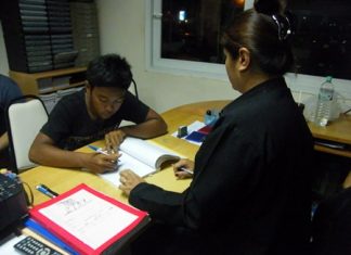 Nattapol Bunphaew contacted Dongtan Police Station to report a motorcycle gang had stolen is motorbike at gunpoint.