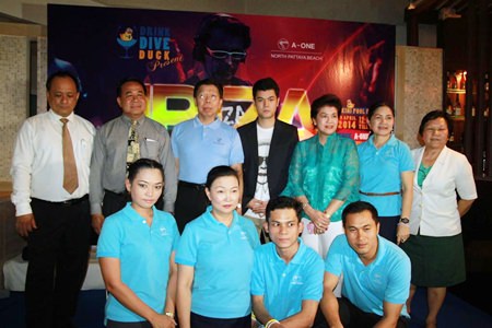 The -One Royal Cruise Hotel team announces their bikini party plans.