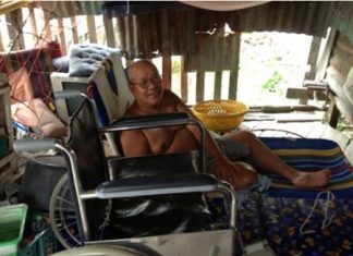 (Above & below) The before photographs of Ta Auan’s family home.
