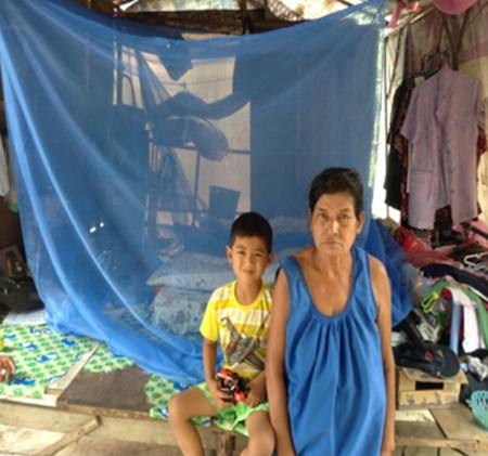 The Rotary Club of Jomtien-Pattaya purchased mosquito nets for some of the families, who now have many happy children getting a good sleep at night.
