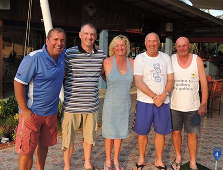 (From left): Ron Dickie, Kev Mackintosh, Suzi Lawton, Geoff Stimpson and Steve Mann.