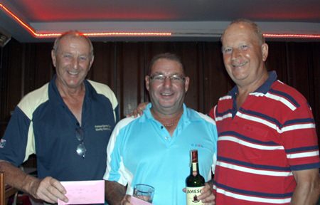 Mick Beresford and Bill Peach with Colin Davis (left).