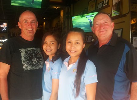 Captain Phil Smedley, staffers Gigi & Meow with Mike Cantrell.