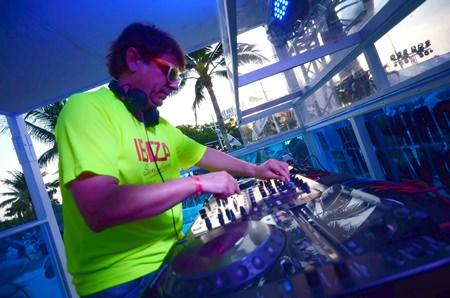DJ Luis De Villar spins some tunes.