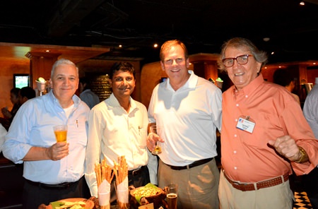 (L to R) David R. Nardone, President & CEO of Hemaraj Land and Development; Ramesh Ramanathan, Managing Director of Visteon (Thailand); Jake Mays, Chief Financial Officer Asia Pacific of Loparex; and George T. Strampp, Managing Partner of AMS.