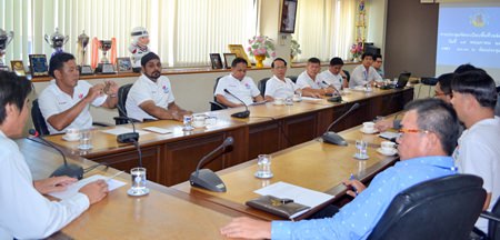 Members of the Walking Street committee meet at city hall to ask the city to help straighten out parking problems, vendors and transvestite pickpockets.