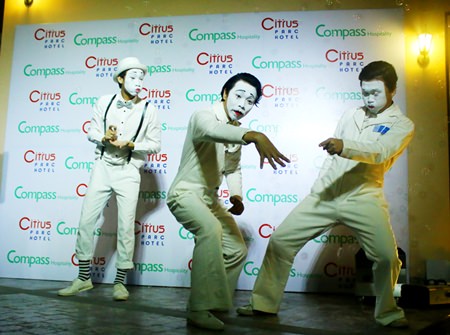 Pantomime performers provide the night’s entertainment.