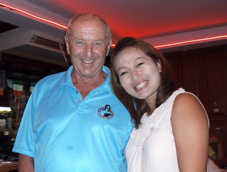 Jum Karagit (right) with Colin Davis.