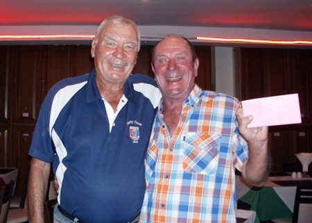 Sunday winners - Peter Henshaw (left) with JP Maffray.