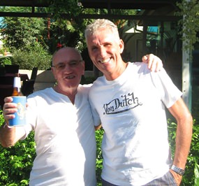 Neil toasts Trevor Taylor.