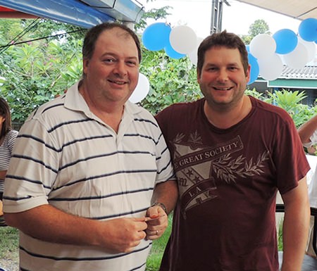 Birthday scramble winners: Guy Brennan & Mark Owen.