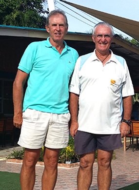 Ace man Steve Newlan (left) with Wednesday winner Kerry Beck.