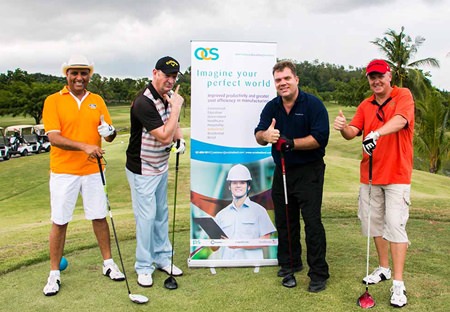 (From left):  Bic Gohil, Andrew Fromholtz, Ron Grigaras and Geoff Wilson at the AFG annual charity golf day. (Photo/AFG)