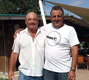 Norm Cheetham (left) with his mate Wally.