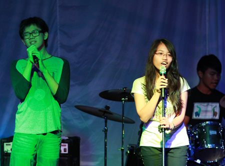 Upside Down was the first of the school bands to perform.