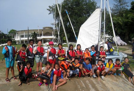 Students had plenty of hands-on experience during their trip to the yacht club.