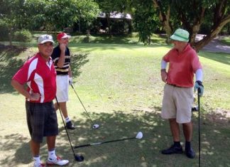 Martin, Neil & Jeff wait in the shade at Plutaluang.