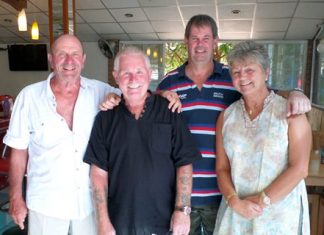 JP Maffray with Mick Thomas Kevin Wild and Mick’s wife Dawn.