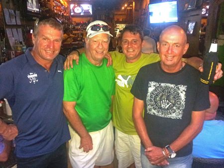 Simon Spaulding, Allan Rothwell, Mark Wood and Phil Smedley back at The Golf Club.