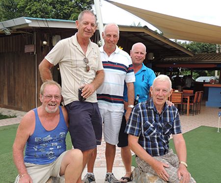 (From left): Tony Aslett, Greg Hill, David Davies, Paul Greenaway and John Stafford.