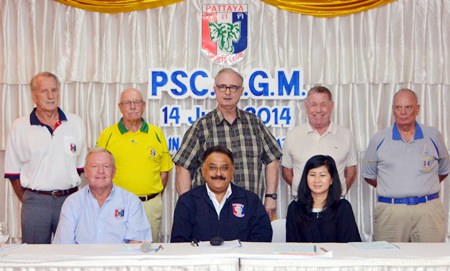 The newly elected Pattaya Sports Club Executive Committee: 