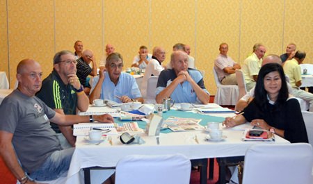 PSC members listen attentively at the club’s AGM, held at the Town in Town Hotel on June 14.