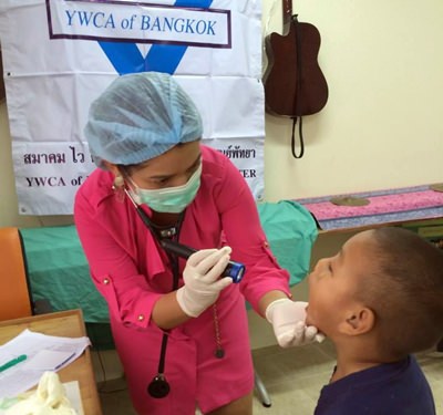 The YWCA leads medical teams every three months to check the health of orphans, street kids and those in day-care centers.