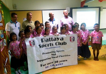 The children say thank you to PSC and Rotary.