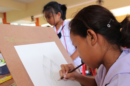 Extra concentration and a steady hand are needed to create a good drawing.