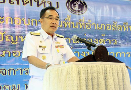 Rear Adm. Tee Upanisakorn, chief of staff for the Sattahip Naval Base.