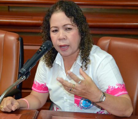 Manee Kerdruang, president of the Thai Masseuse Club on Dongtan Beach.