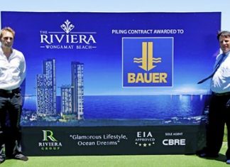 Riviera Group’s Winston Gale (left) with Thai Bauer Managing Director Mike Sinkinson.