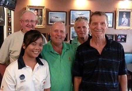 Max Scott, Bob Watson, Don Carmody and Tom Cotton with one of Bert’s finest.