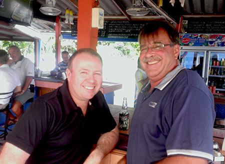 Dave Buchanan (left) with Bob Mattes.