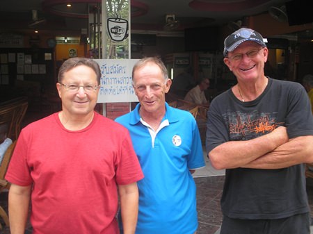 (Left to right) Harry Vincenzi, Chris Voller and Sid Ottaway