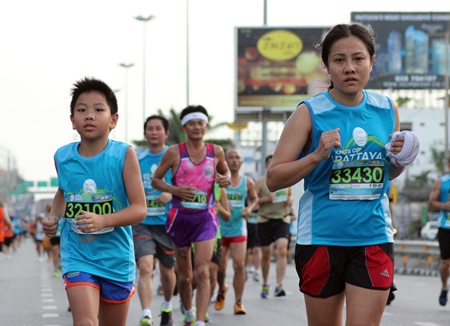 The race attracted participants from all age brackets as up to 10,000 runners hit the Pattaya streets.