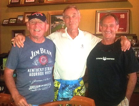 Walter Baechli (centre) wins the lot.