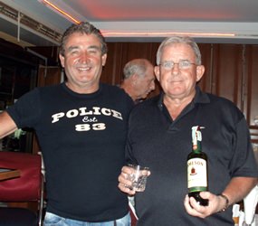 Yves Moultier and medal winner Barry Copestake.