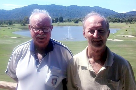 Daryl Evans (right) with Dave Richardson.