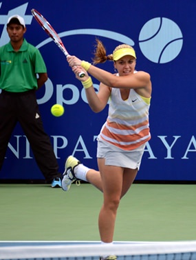 Germany’s Sabine Lisicki is shown in action at the 2013 PTT Pattaya Open. 