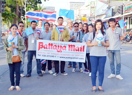 Pattaya Mail Media Group once again participates in the annual parade and pays homage to HM the Queen on her birthday.