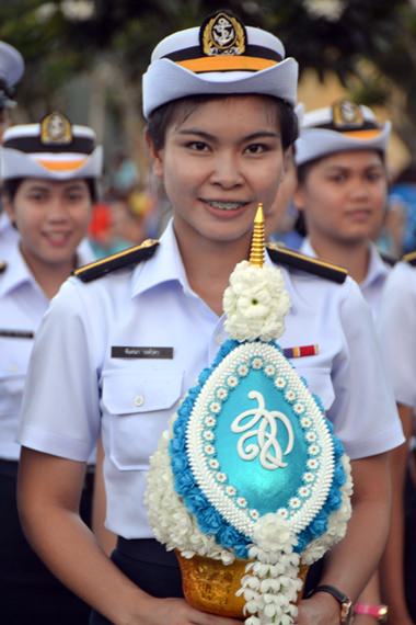 Students from the Asian Maritime Technological College express their loyalty.